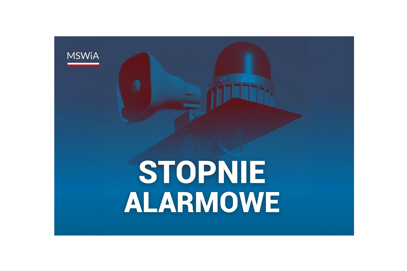 stopnie alarmowe grafika biala ramka